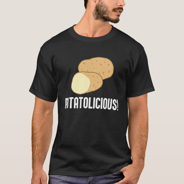 T-shirt Ironic Potatoe Quote Hobby Chef Potatolicious (Devant)