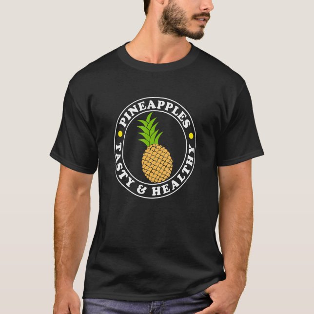 T-shirt Ironique Dit Tropical Ananas Fruit Vitamins (Devant)