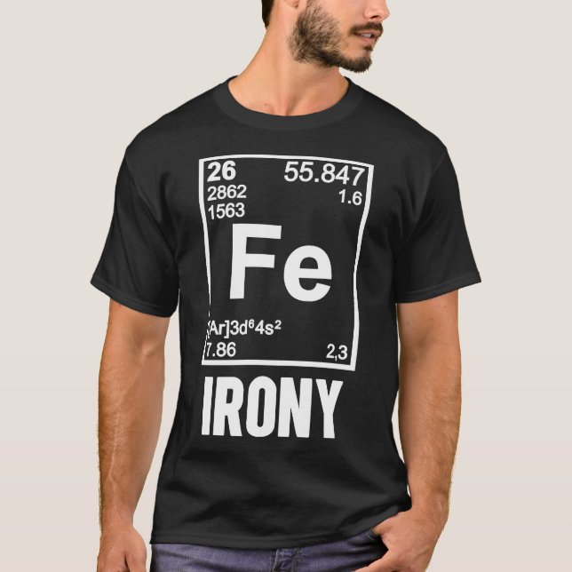 T-shirt Ironique élément chimique FE Ironie (Devant)