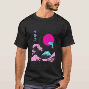 T-shirt Iruka Esthétique Rétro Avec Écriture Japonaise