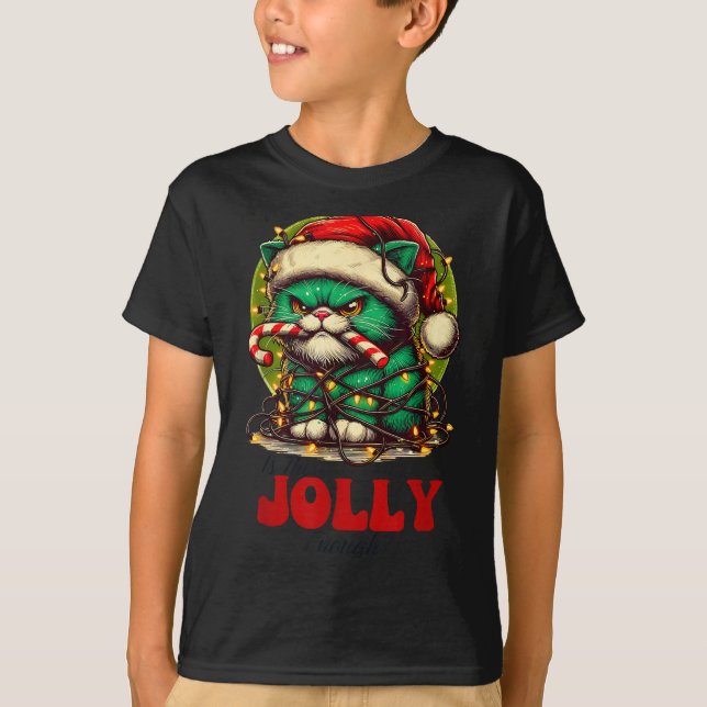 T-shirt Is This Jolly Enough_ Funny Cat For Christmas Sarc (Devant)