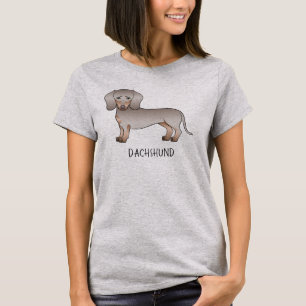 T-shirt Isabella Et Tan Court Poil Teckel Chien Et Texte