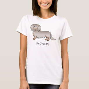 T-shirt Isabella Et Tan Long Cheveux Dachshund Chien & Tex