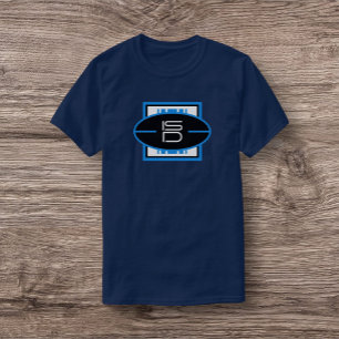 T-Shirt ISD Unisexe Bleu Blanc Logotype I
