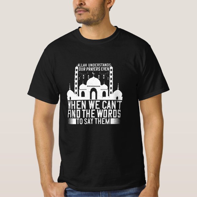 T-shirt Islam - Allah comprend nos prières (Devant)
