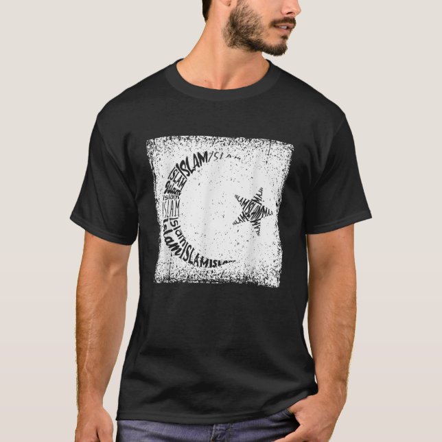 T-shirt Islam Star Croissant Musulman Allah Religion Prièr (Devant)