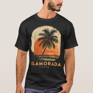 T-shirt Islamorada FL Florida Keys Plage Vintage Palm Tree