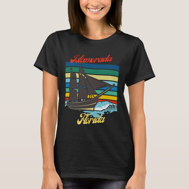 T-shirt Islamorada Florida Sailing Sailboat Captain (Devant)