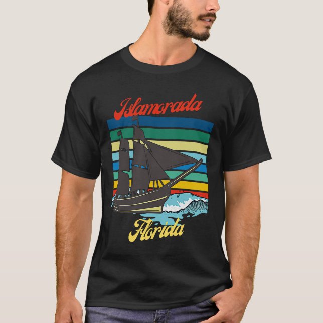 T-shirt Islamorada Florida Sailing Sailboat Captain (Devant)