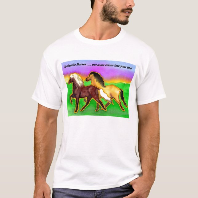 T-shirt Islandais d'arc-en-ciel (Devant)