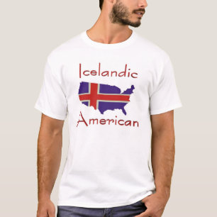 T-shirt islandais de carte d'American/USA
