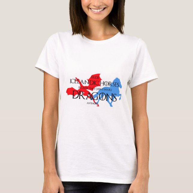 T-shirt islandais de cheval (Devant)