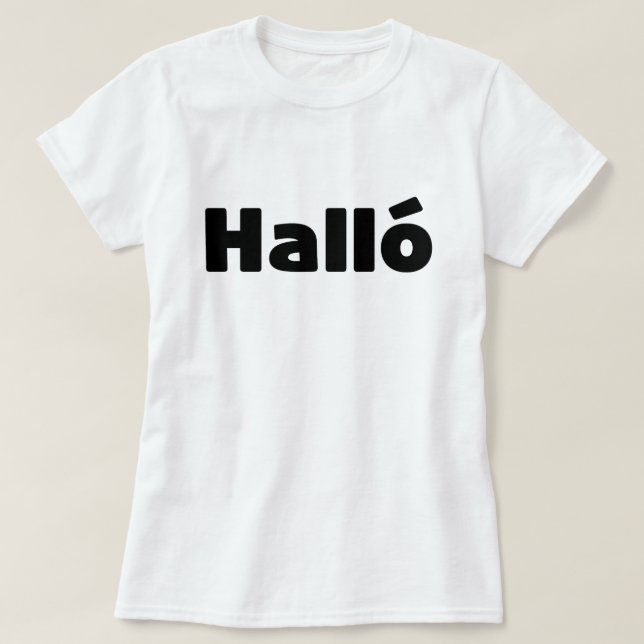 T-shirt Islandais Halló { Hello ) Íslenska (Design devant)