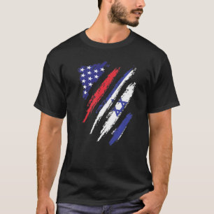 T-shirt Israël American Grosse Drapeau USA Patriot Heritag