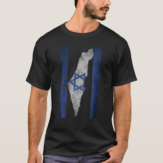 T-shirt Israël Carte Voyager Juifs Fiers Dons Juifs Israél (Devant)