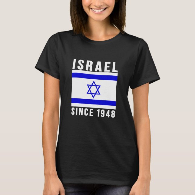 T-shirt Israël Depuis 1948 L'Étoile Drapeau Israélienne De (Devant)