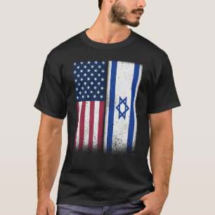 T-shirt Israël Israël Israël drapeaux américains Fiers USA