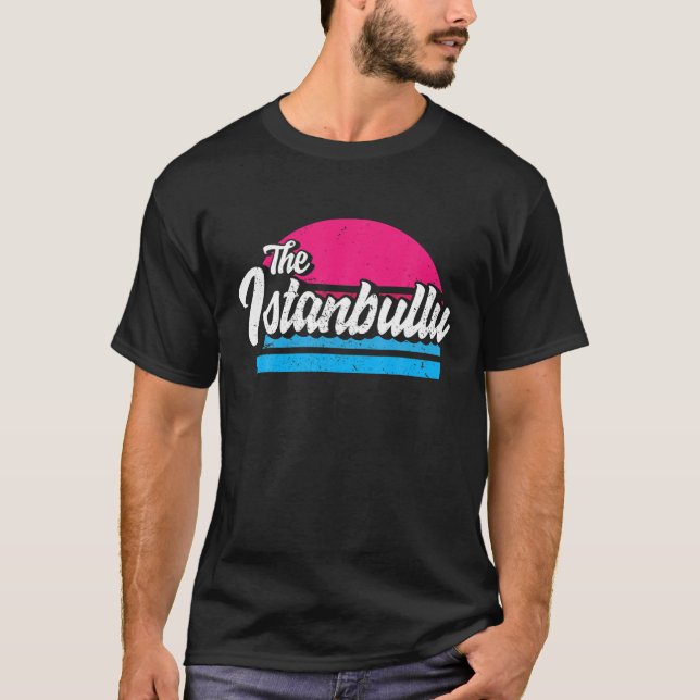 T-shirt Istanbul 34 Memleket Turquie Idée Cadeau Rétro (Devant)