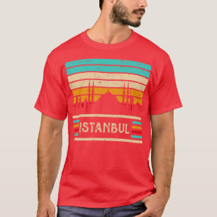 T-shirt Istanbul Vintage Skyline Mosquée Sultan Turquie
