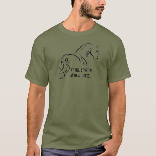T-shirt It all started with a horse... (Devant)