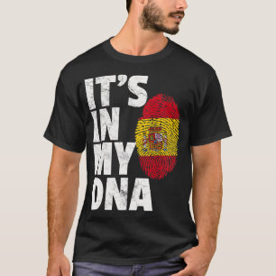 T-shirt IT_S DANS MON ADN Espagnol Espagne Drapeau Nationa