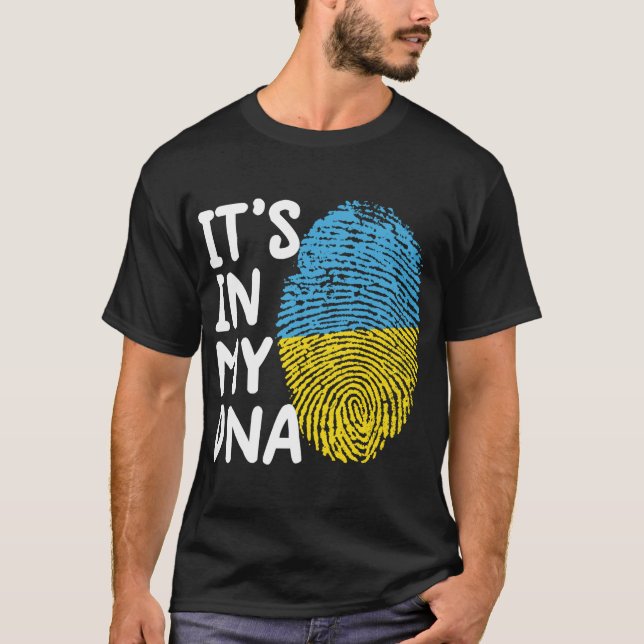 T-shirt It_s Dans mon ADN Ukraine Tee drapeau ukrainien Uk (Devant)