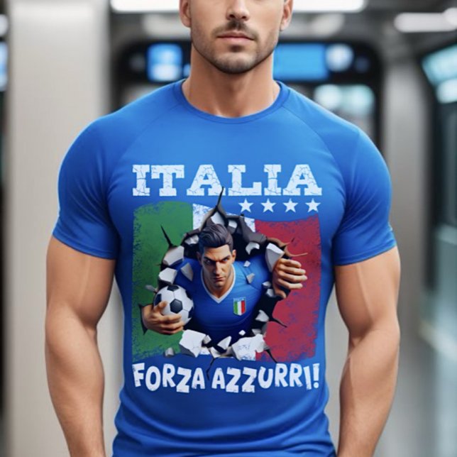 T-shirt Italia 3D Forza Azzurri (Créateur téléchargé)