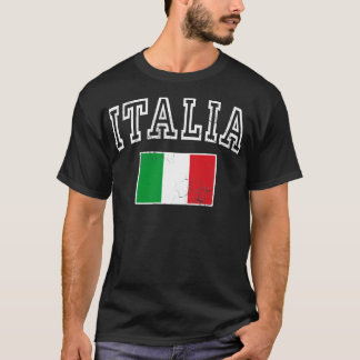 T-shirt Italia Drapeau Italie Vintage italienne Distorsion