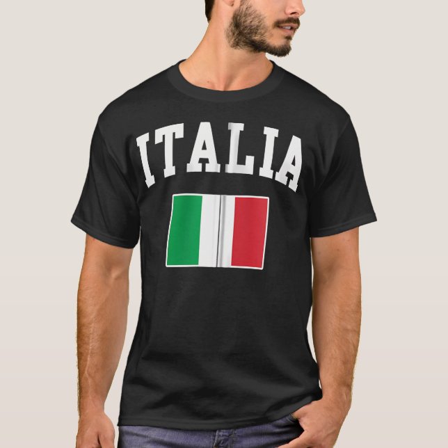 T-shirt Italia Drapeau Italien Italie Italiano Cadeau Homm (Devant)