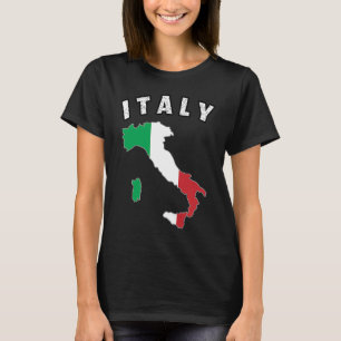 T-shirt Italia Italie Drapeau Souvenir Italien Carte Vinta