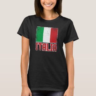 T-shirt Italia Italie Drapeau Vintage Rétro Pays Italien P