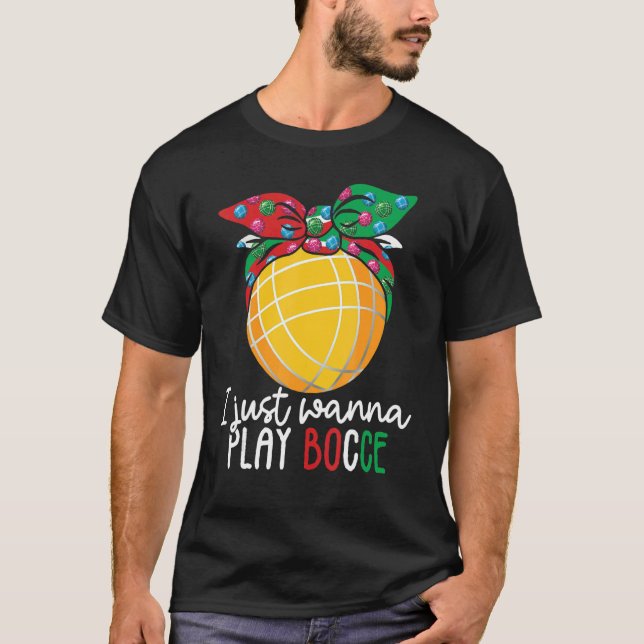 T-shirt Italian Bowling Game Italy Bocci Player Bocce Ball (Devant)