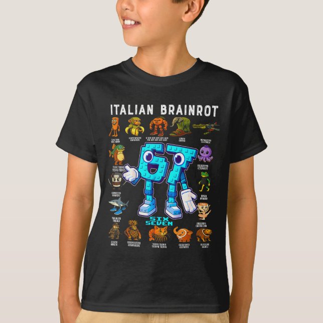T-shirt Italian Brainrot Funny 67 Meme Birthday Decoration (Devant)