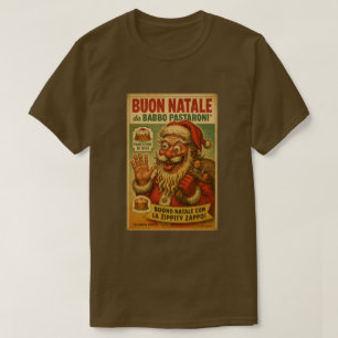 T-shirt Italian Brainrot Papa Pastaroni Joyeux Noël