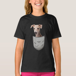 T-shirt Italian Greyhound Whippet Chest Pocket For Dog Own