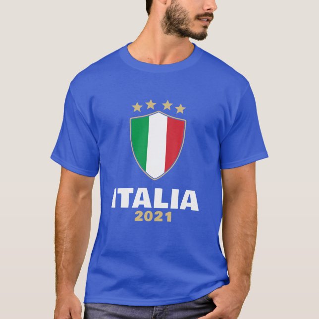 T-shirt Italie 2021 Fan de football Jersey Italie (Devant)