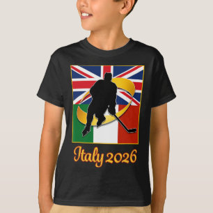 T-shirt Italie 2026 Hockey sur glace Royaume-Uni Italie Dr