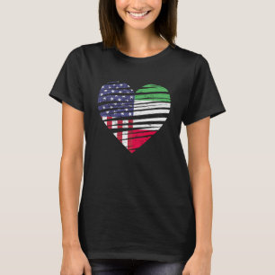 T-shirt Italie American Gros Coeur USA Patriot Heritage Mo