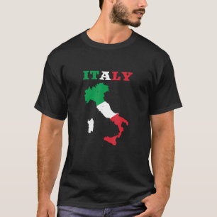 T-shirt Italie Carte Drapeau Italie Italienne Home Pays Pr