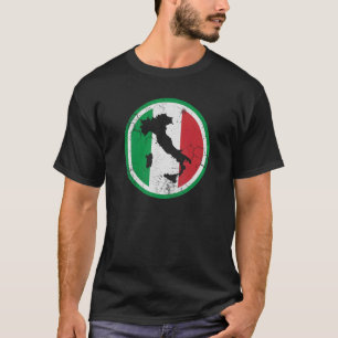 T-shirt Italie Carte Italia Drapeau Italien Vintage désorg
