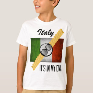T-shirt Italie C'est dans mon ADN Molecule Drapeau Italien