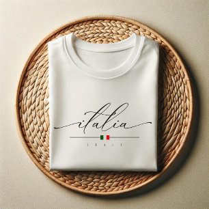 T-shirt Italie   Chemise de script élégante pour femmes