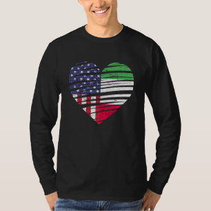 T-shirt Italie Cœur cultivé en Amérique USA Patriot Herita