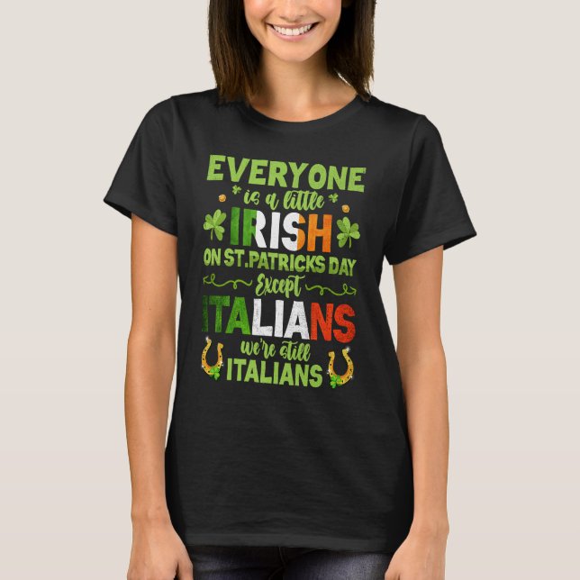 T-shirt Italie Drapeau irlandais Shamrock Irlande Jour de  (Devant)