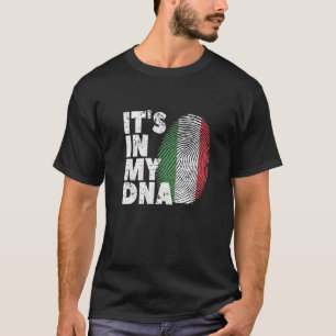 T-shirt Italie Drapeau italien C'est dans mon ADN empreint