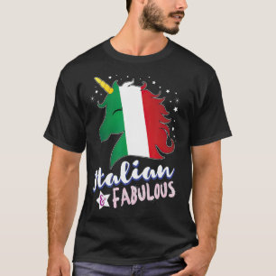 T-shirt Italie Drapeau Italien Unicorn