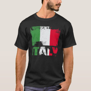T-shirt Italie Drapeau Vintage désorganisé Italia Grunge T