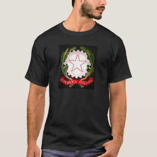 T-shirt Italie Emblème bord foncé