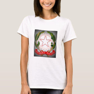 T-shirt Italie Emblème bord foncé