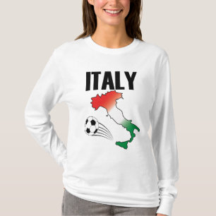 T-shirt Italie Football Carte Ventilateur Boot Soccer Ball